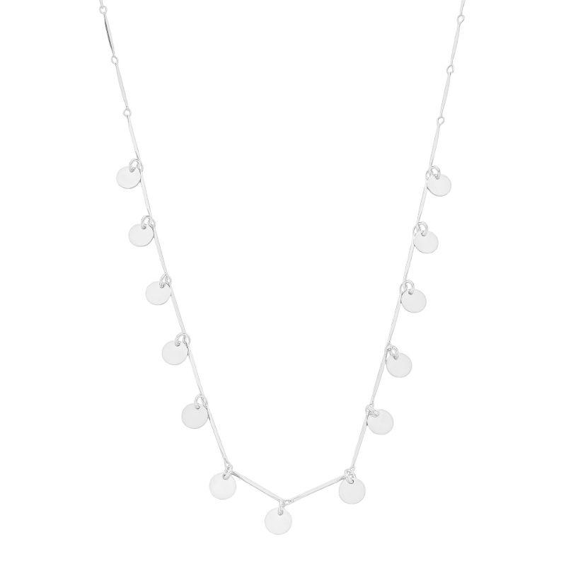 Colar Canutilhos e Medalhas Prata