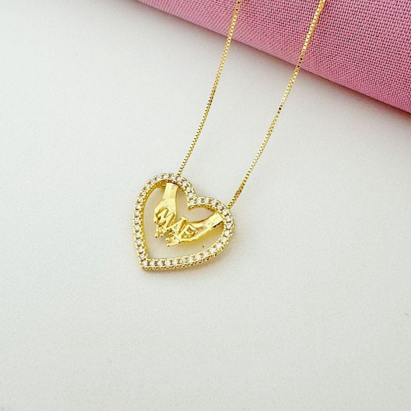 Colar Coração de Mãe Ouro