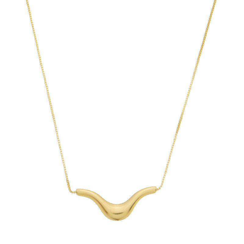 Colar Orgânico Curva Ouro