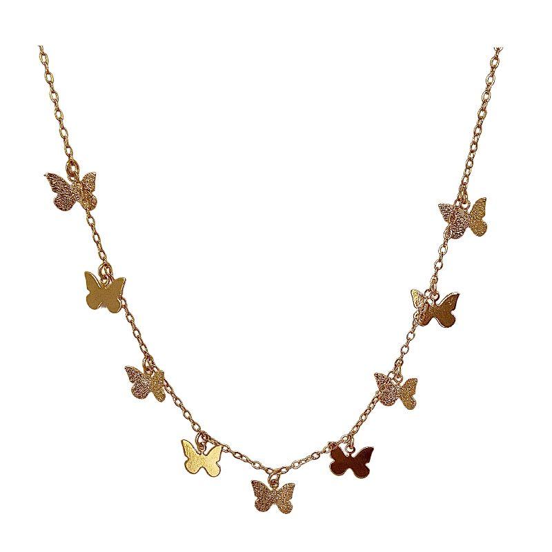 Colar Panapaná Borboletas Ouro