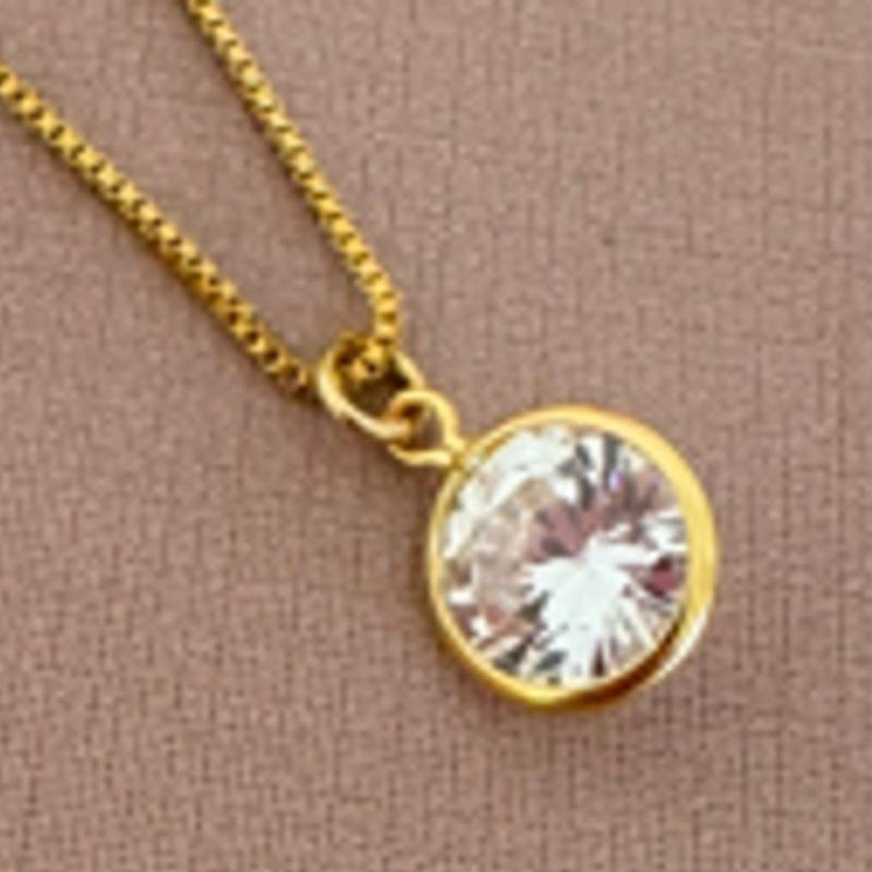 Colar Ponto Luz Radiante Ouro