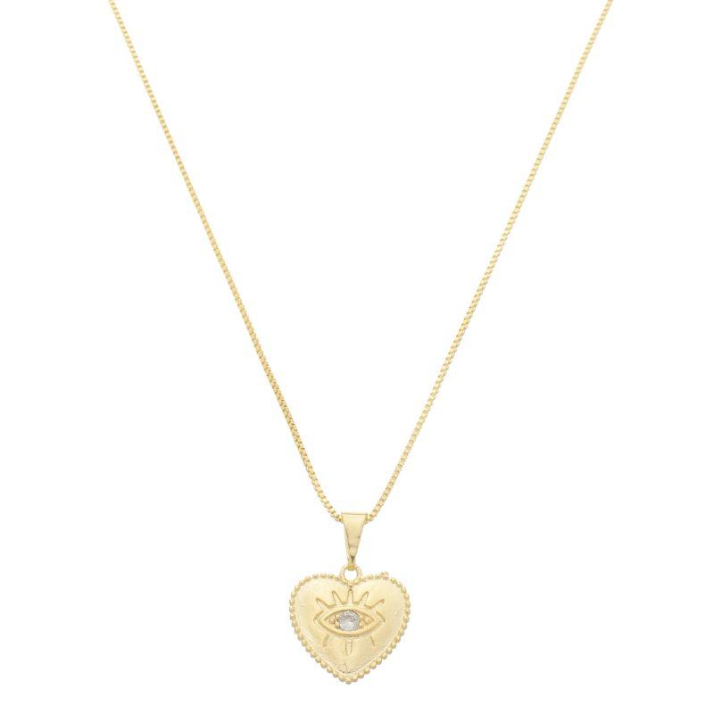 Colar Proteção Coração Ouro