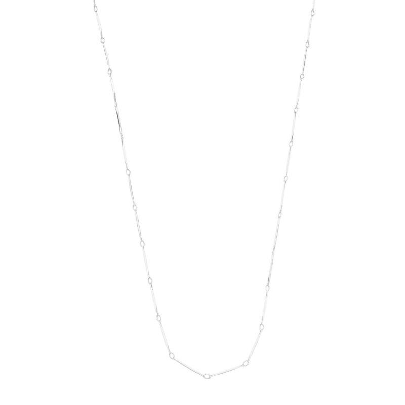 Colar Traços 80cm Prata