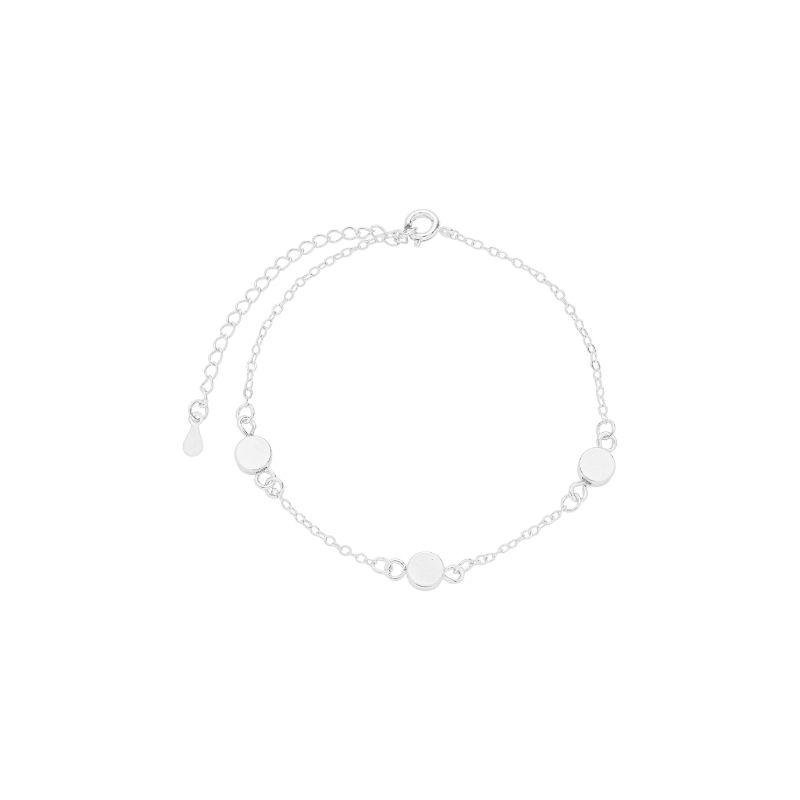 Pulseira Bolinhas Chapadas Prata