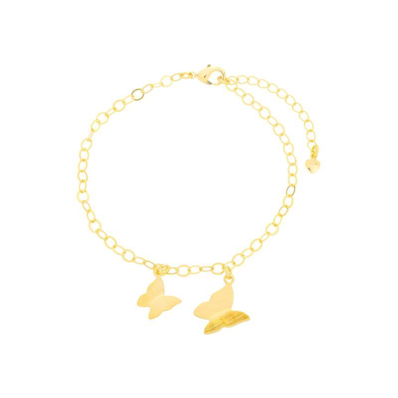 Pulseira Borboleta Duo Ouro