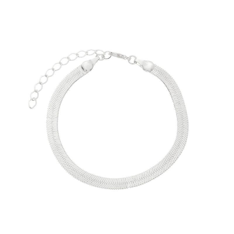 Pulseira Fita Laminada Prata