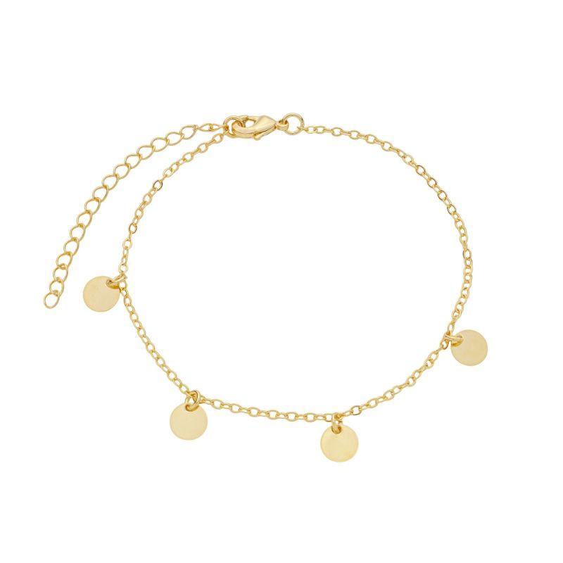 Pulseira Medalhas Lisas Ouro