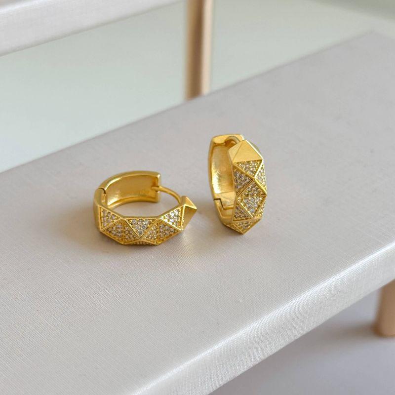 Brinco Giro de Brilho Ouro