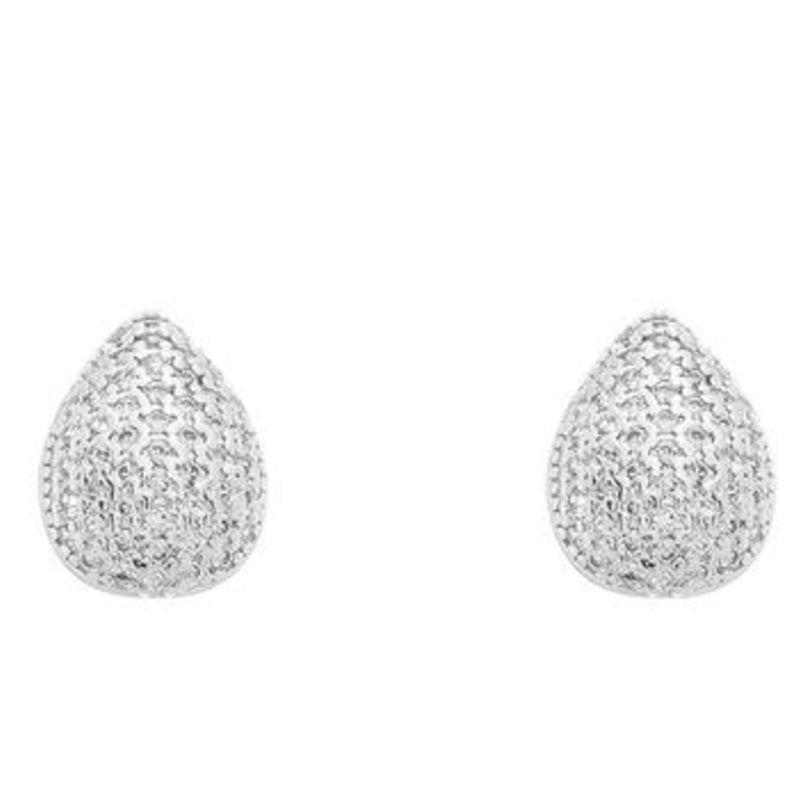 Brinco Gota P Cravejada Zircônias Prata