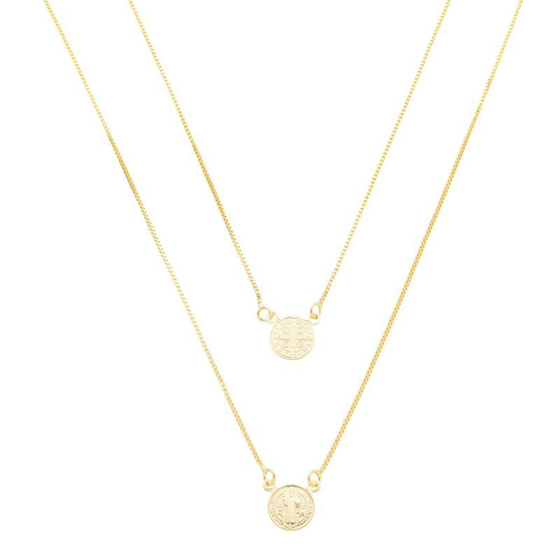 Colar Escapulário São Bento Ouro