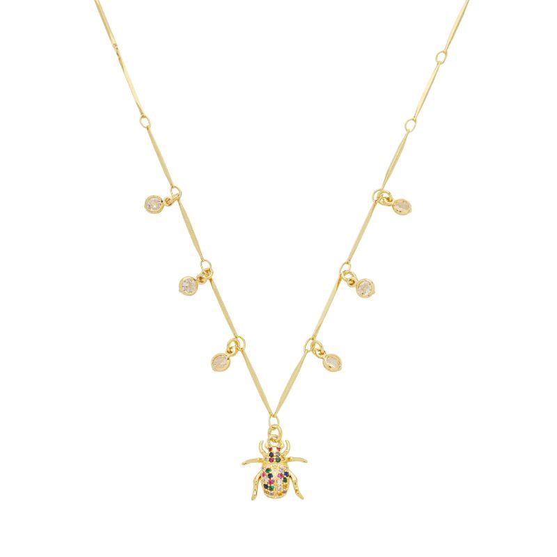 Colar Inseto Colors Ouro