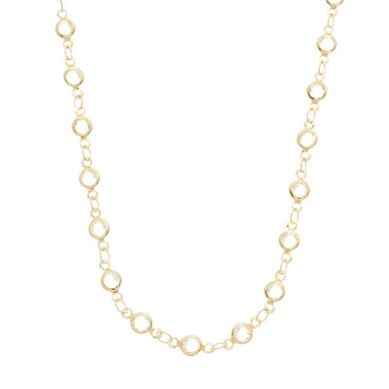 Colar Multi Cristais Ouro