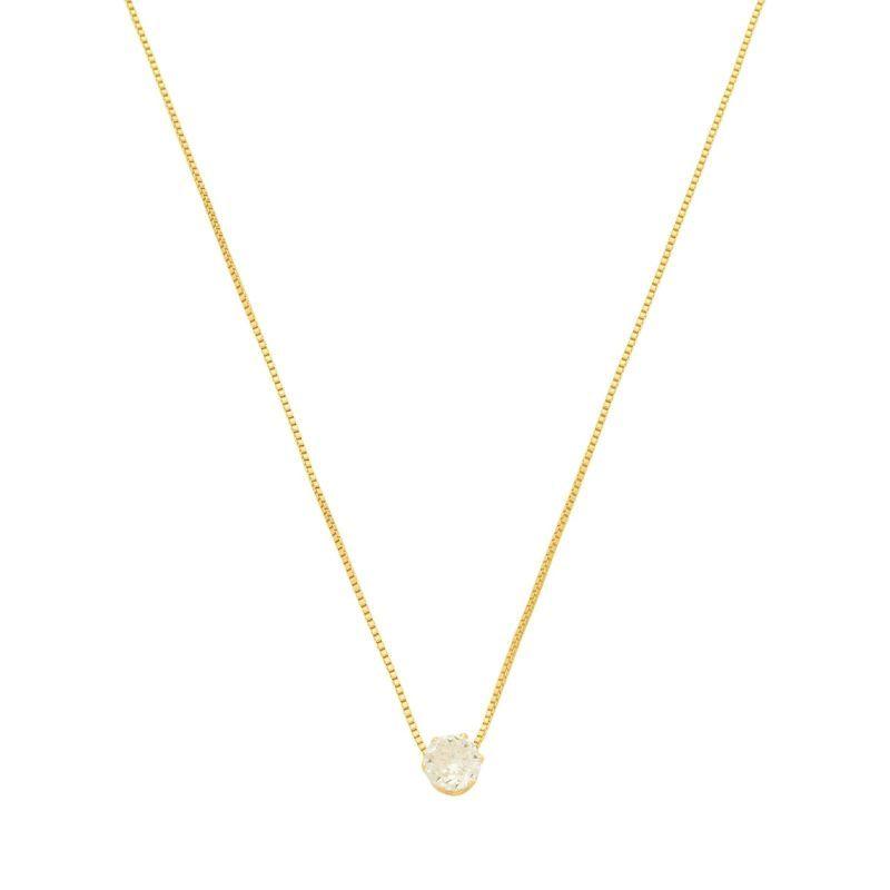 Colar Ponto Brilho Clássico Ouro