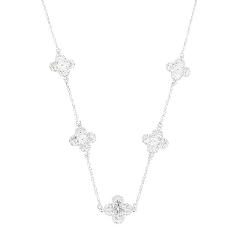 Colar Trevos Clássicos Prata