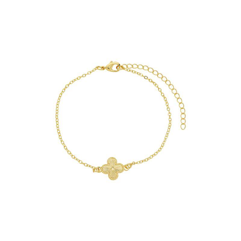 Pulseira Trevo Liso Ouro