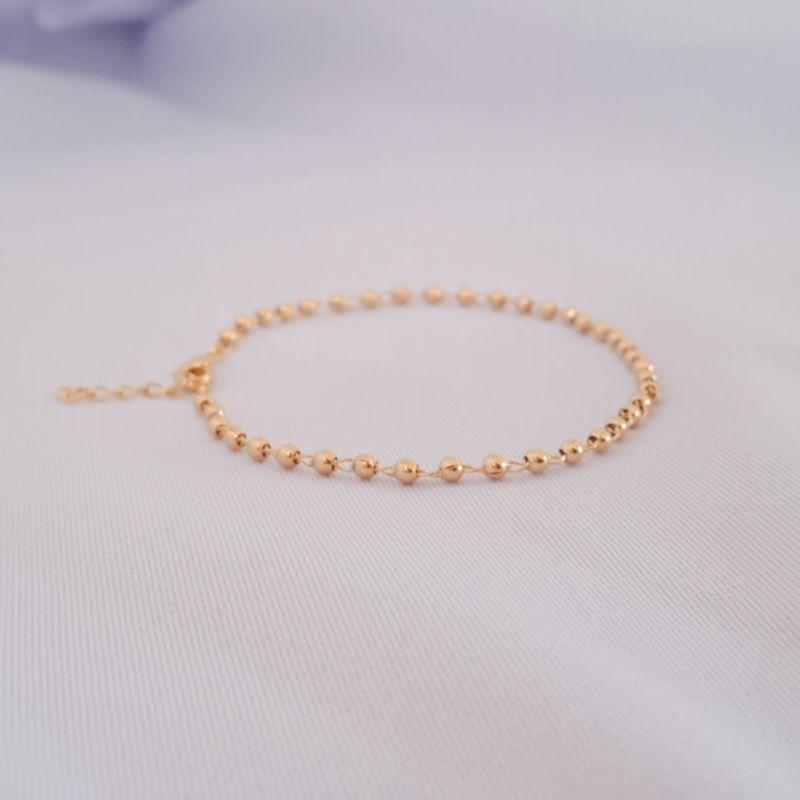 Tornozeleira Bolinhas Ouro