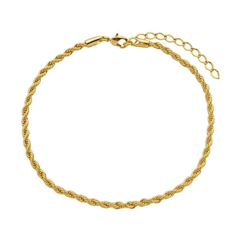 Tornozeleira Cordão Baiano Clássico Ouro