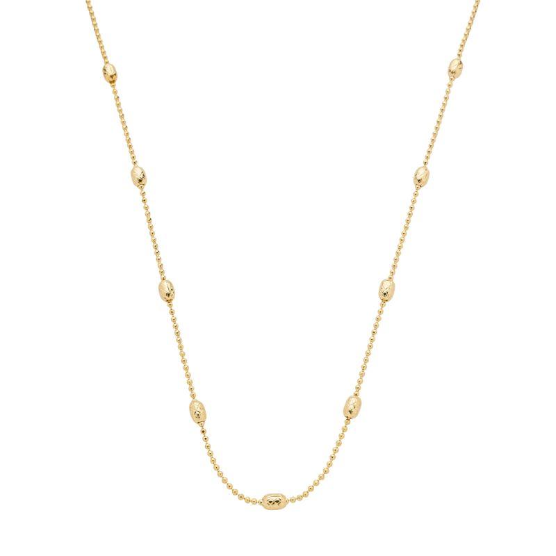 Colar Esferas Alongadas Ouro