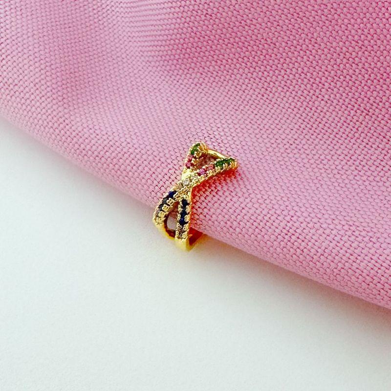 Piercing Fake X Colors Ouro