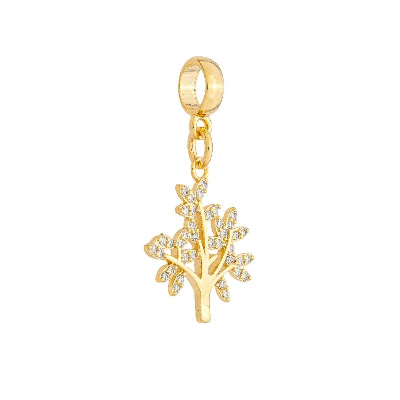 Berloque Árvore da Vida Zircônias Ouro