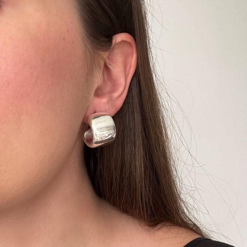 Brinco Argola Abs Larga Prata