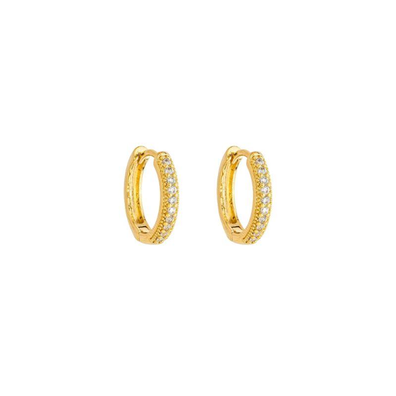 Brinco Argola Cravejada G Ouro