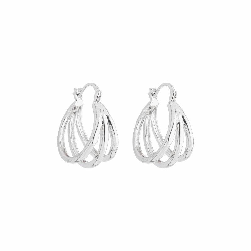 Brinco Argola Tripla Prata