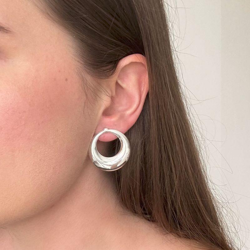 Brinco Chapa Circular Prata