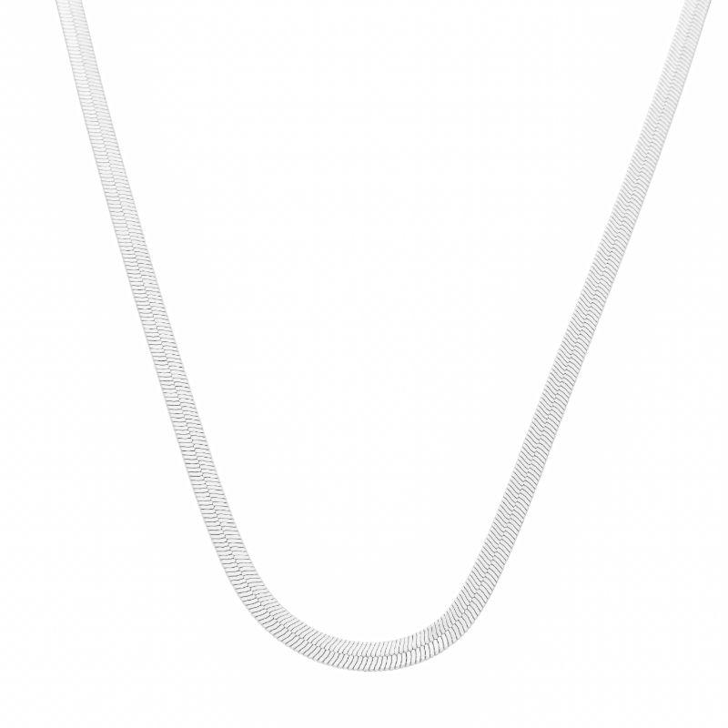 Colar Fita 4mm Clássica Prata