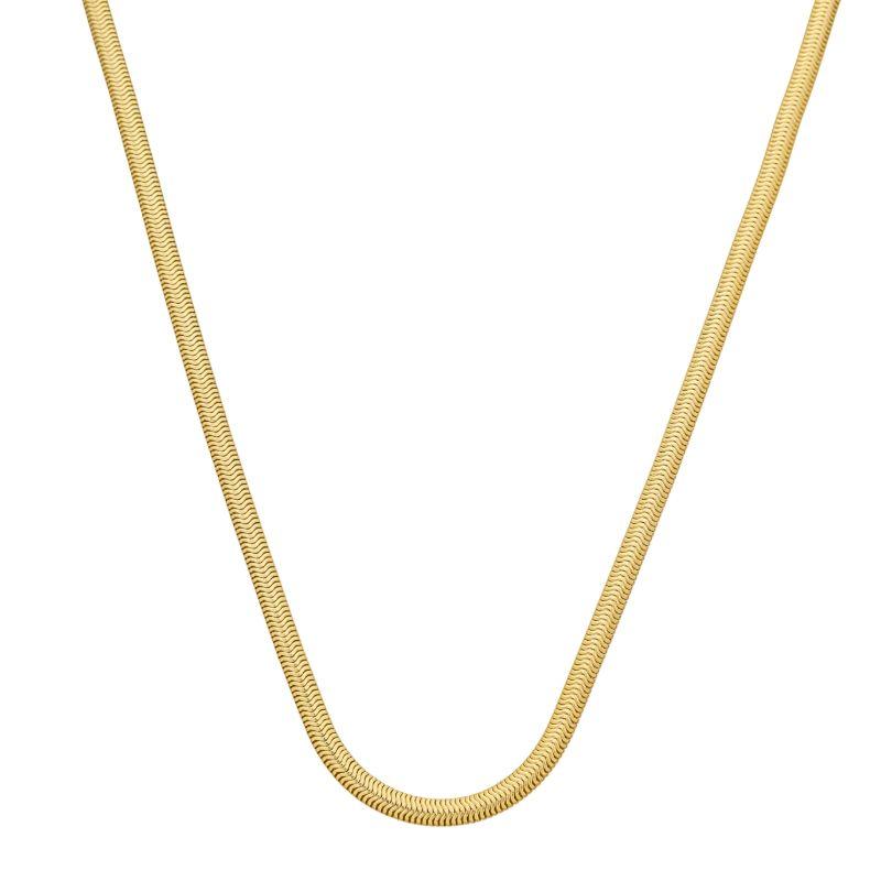 Colar Lacraia 3mm Clássica Ouro