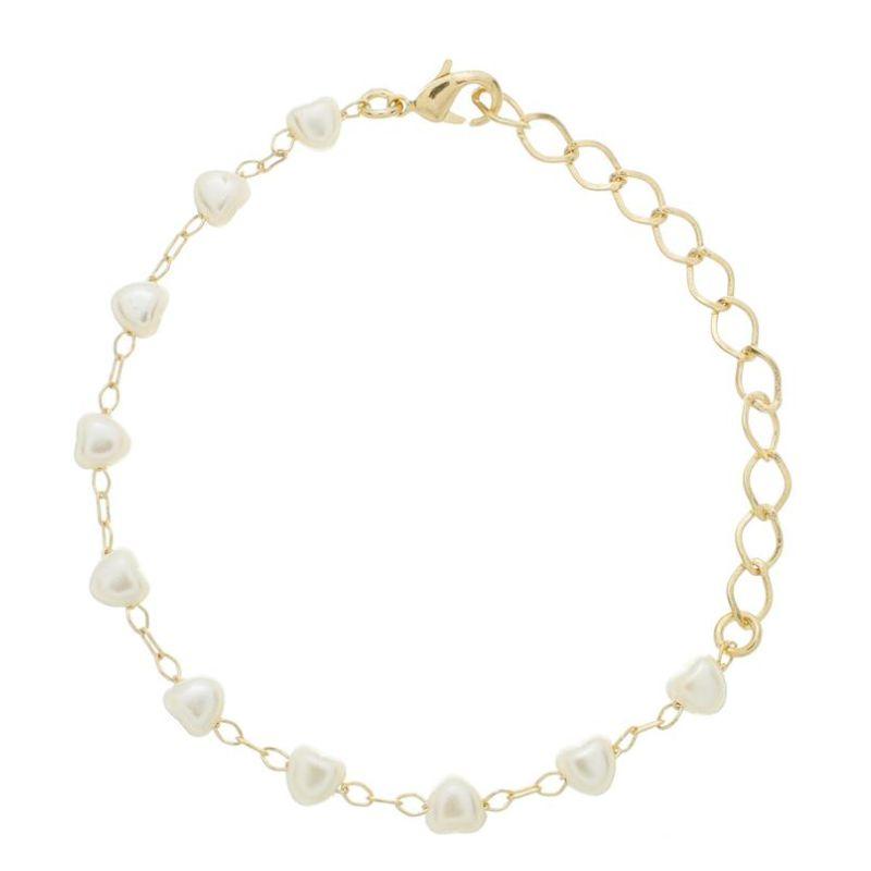 Pulseira Infantil Pérolas Ouro