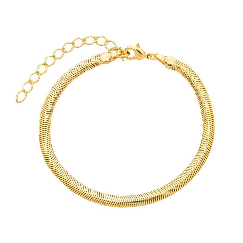 Pulseira Lacraia 3mm Clássica Ouro