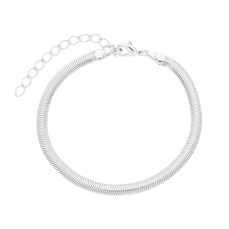 Pulseira Lacraia 3mm Clássica Prata