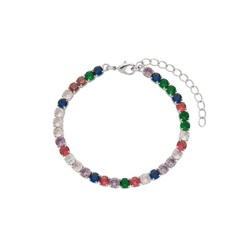 Pulseira Riviera Grossa Colors Prata