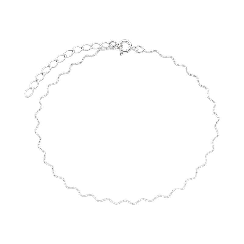 Tornozeleira Zigzag Prata