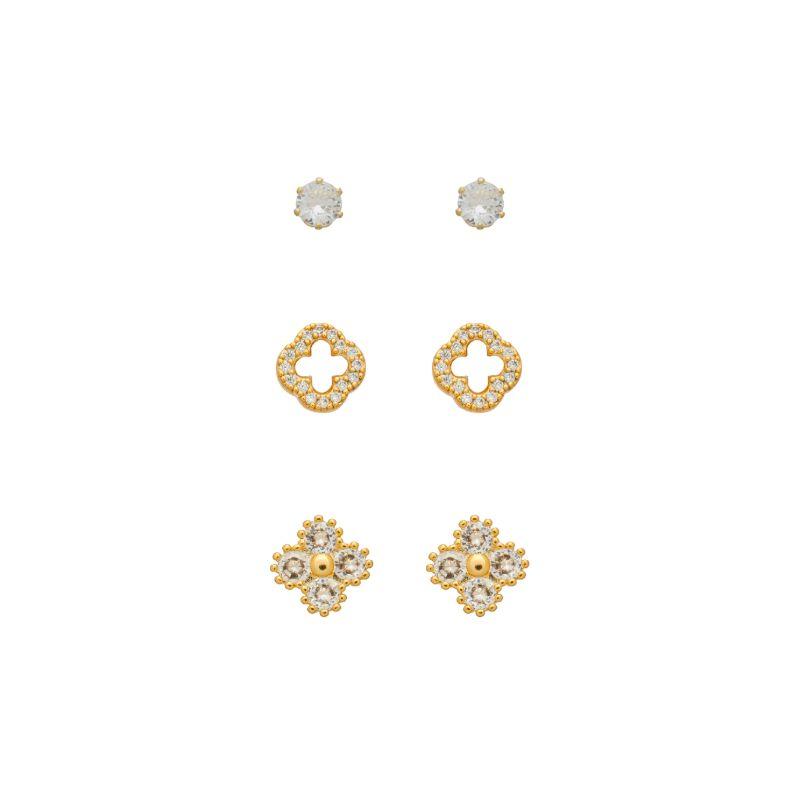 Trio Trevos e Brilho Ouro