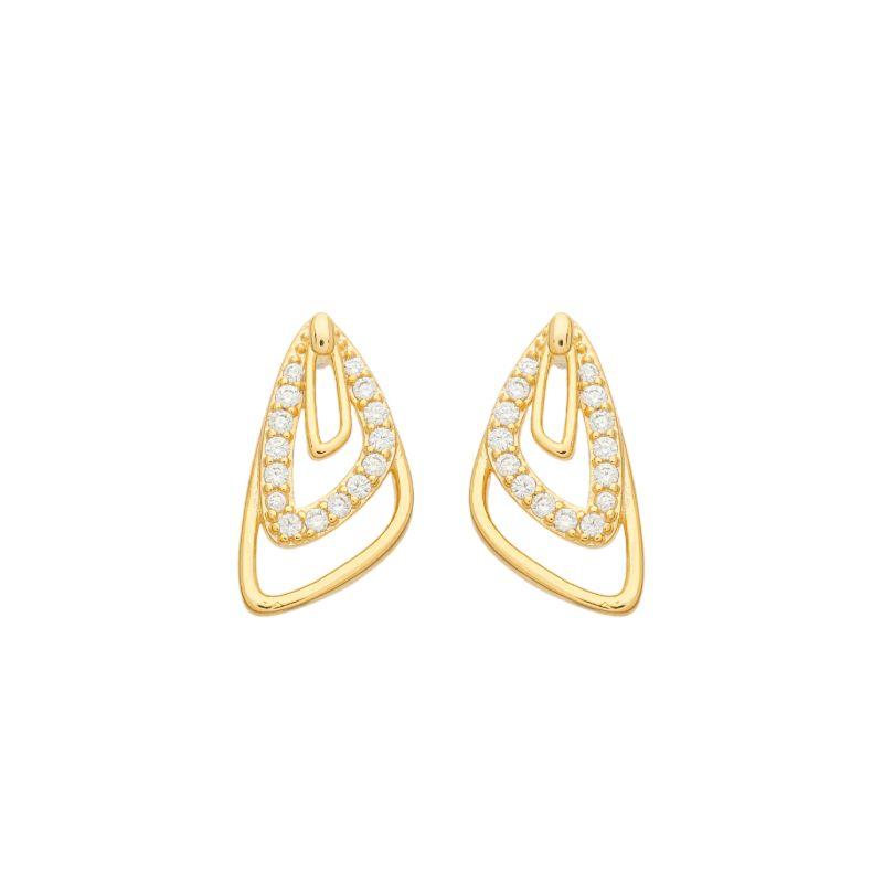 Brinco Forma Orgânica Clássico Ouro