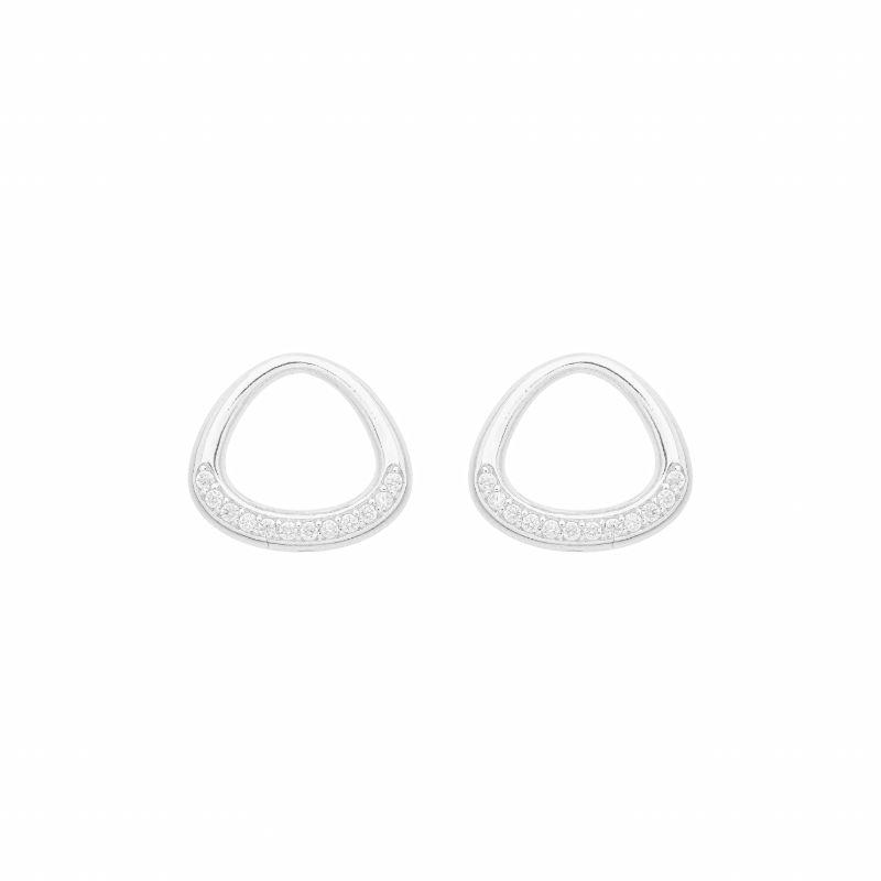 Brinco Triângulo Elegance Prata