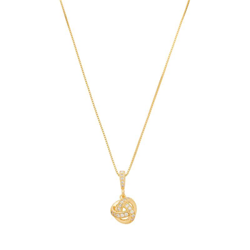 Colar Nozinho Zircônias Ouro