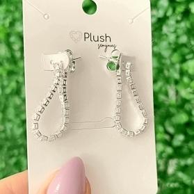 Brinco Corrente Riviera Cristal Prata