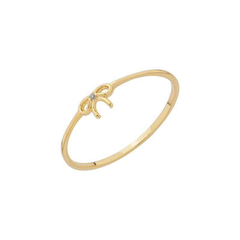 Anel Mini Laço Ouro