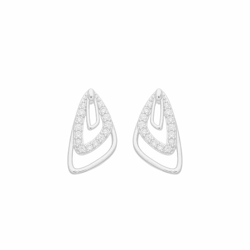 Brinco Forma Orgânica Clássico Prata