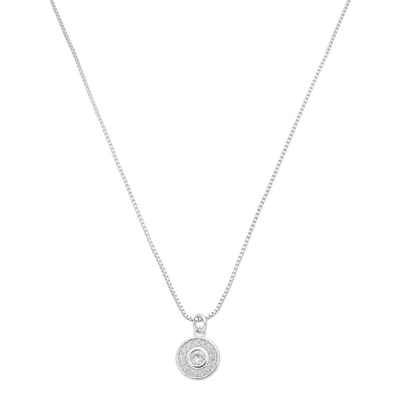 Colar Círculo Cravejado Prata