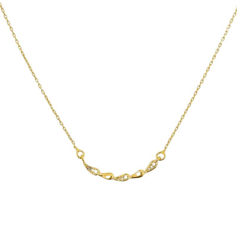 Colar Gotas Curvadas Ouro