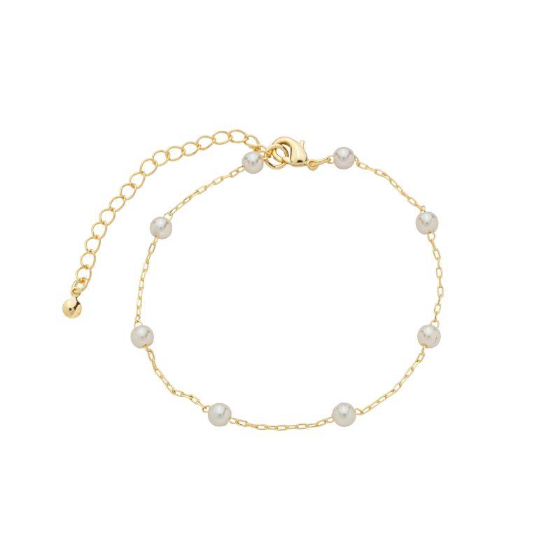 Pulseira Pérolas Delicadas Ouro