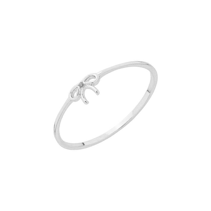 Anel Mini Laço Prata