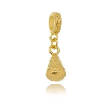 Berloque Coxinha Dourado Plush