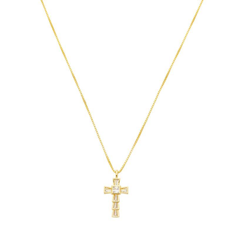Colar Cruz Elegance Ouro