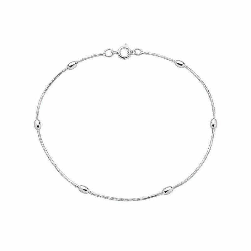 Pulseira Esferas Amêndoas Prata