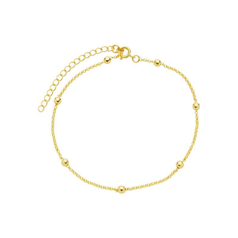 Tornozeleira Mini Bolinhas Ouro